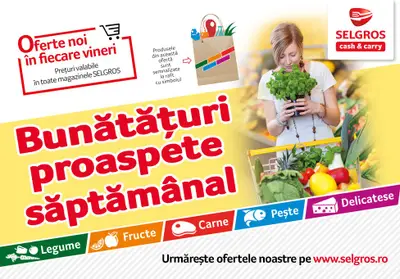 Legume, fructe, carne, delicatese si peste la oferta