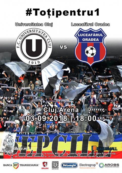 FC Universitatea Cluj - Luceafarul Oradea